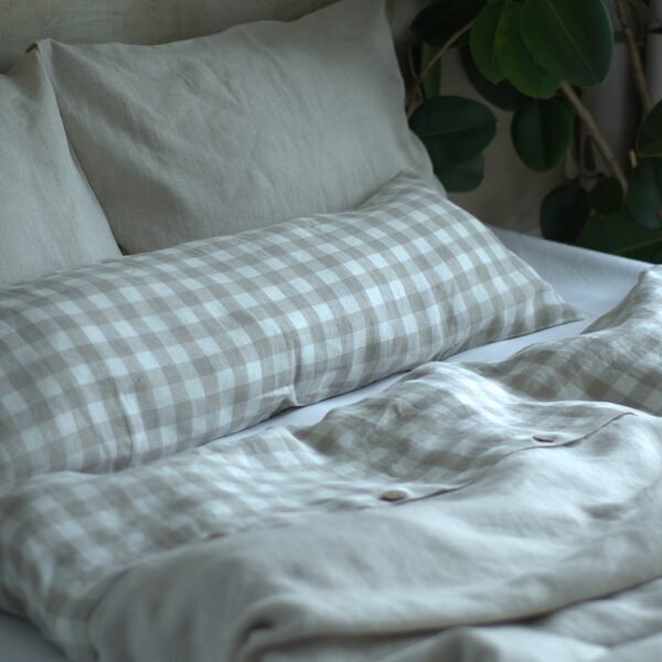 Linen lumbar pillow cover
