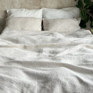 natural melange color duvet set