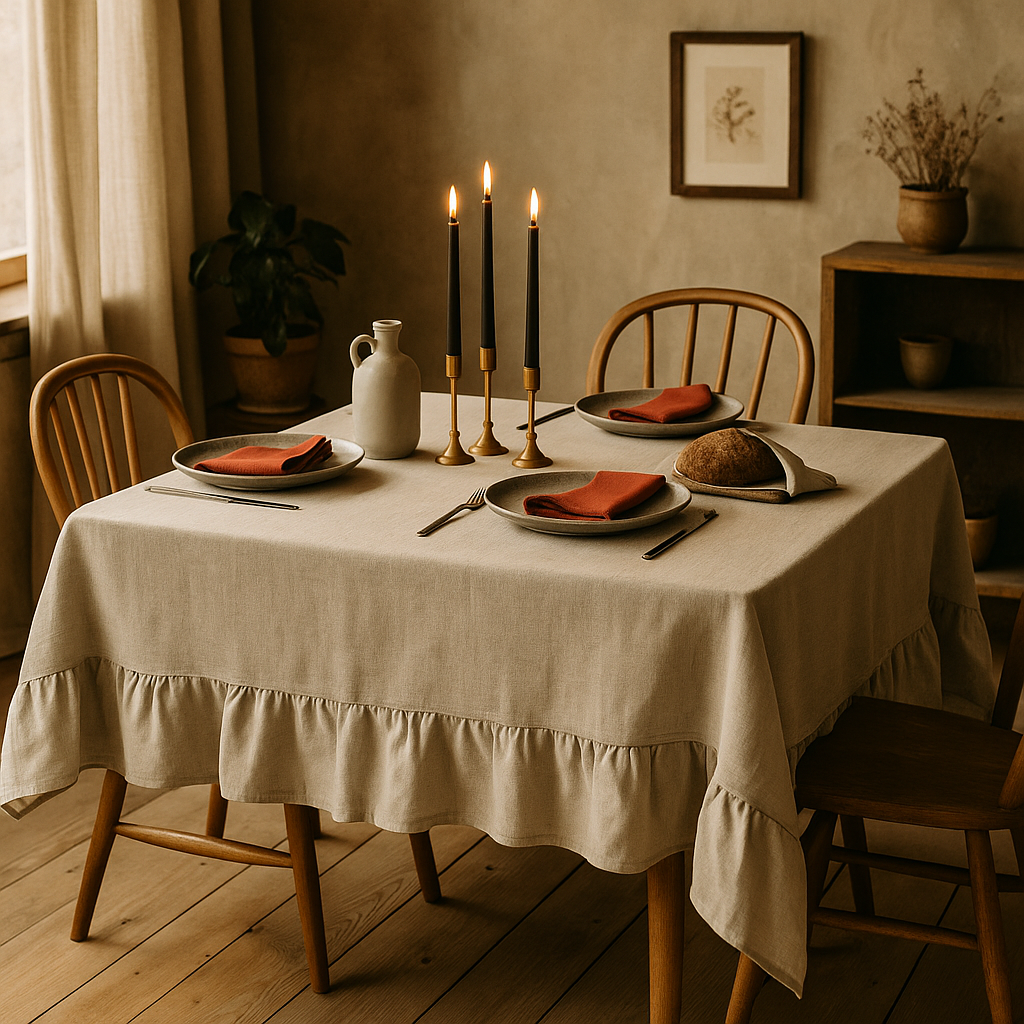 Linen table cover