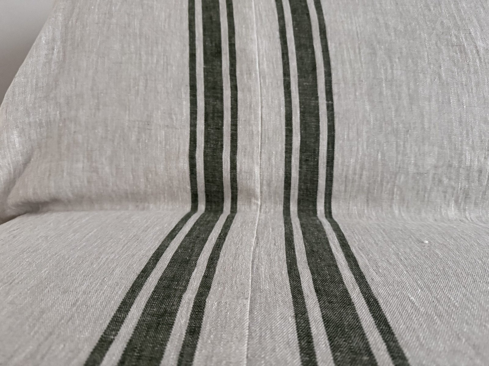 Linen Couch Cover | Striped Linen Sofa Cover, French Farmhouse Slipcover, Soft Furniture Protector Throw - Image 4