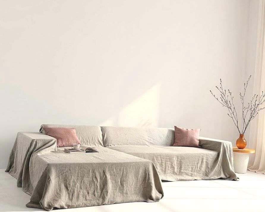 L shape couch cover