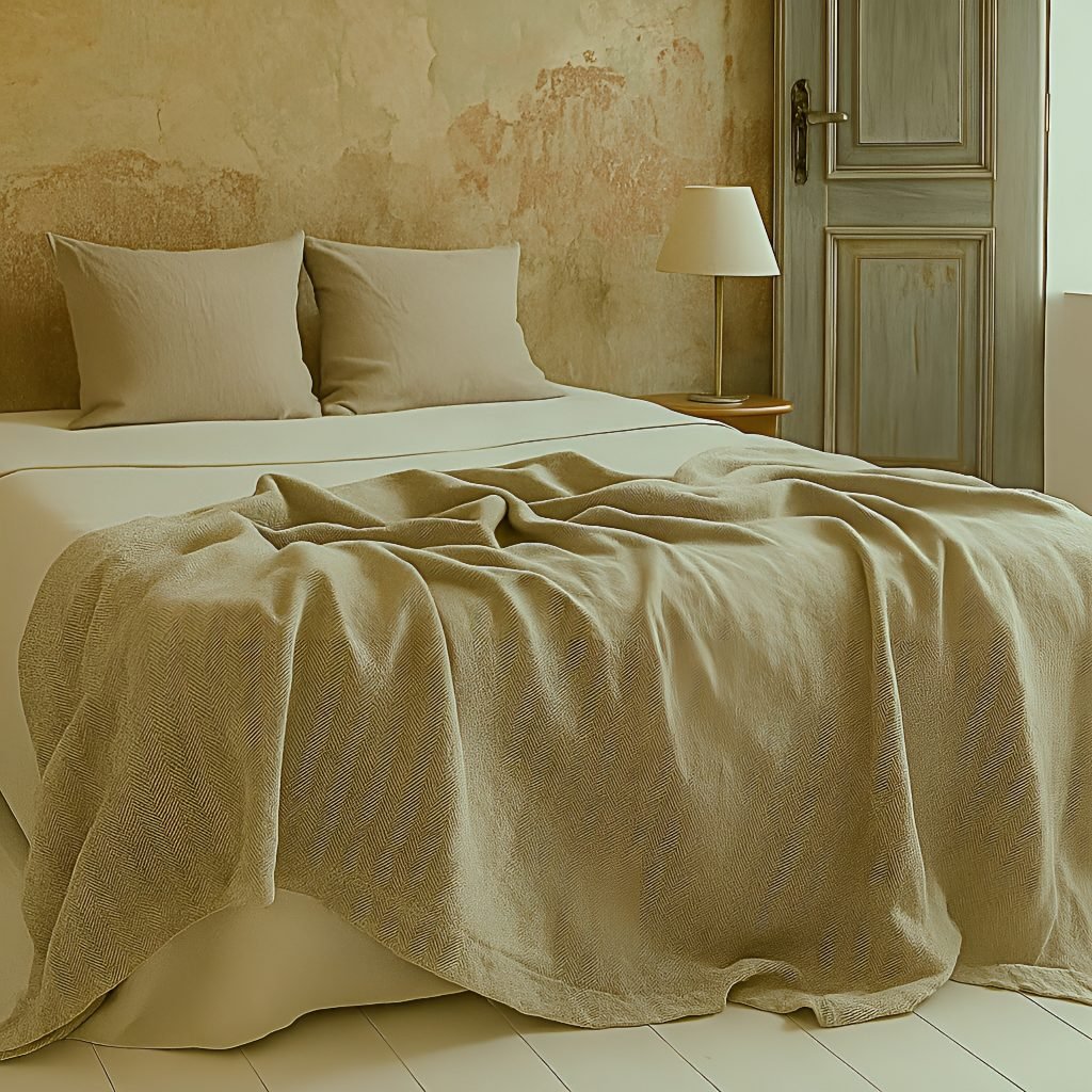 Linenn herrrinbone bed cover Linenn herrrinbone bed cover
