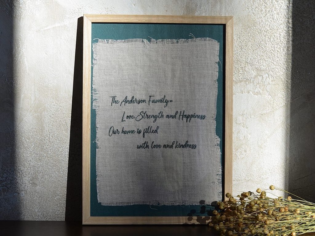 Linen affirmation