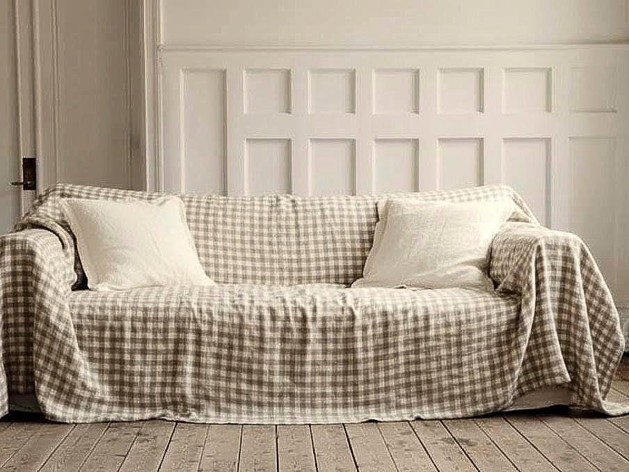 gingham couch cover
