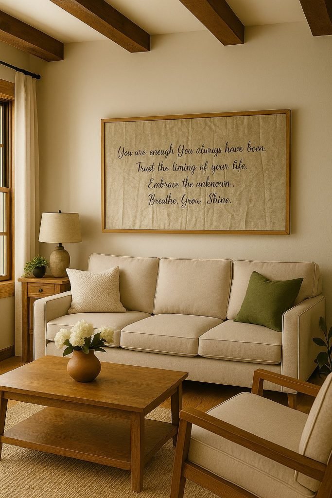 Living rrom affirmation