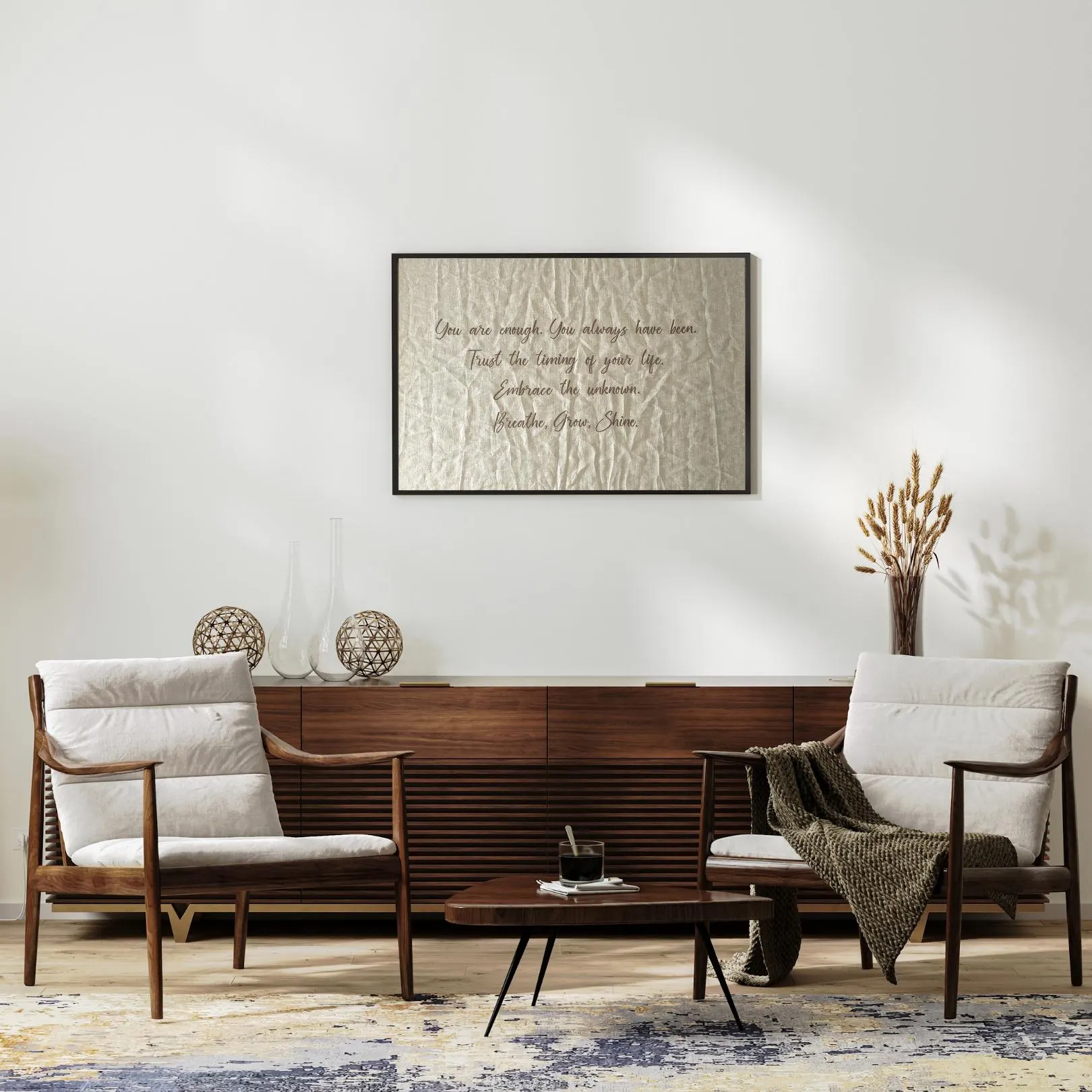 Linen hangings wall art