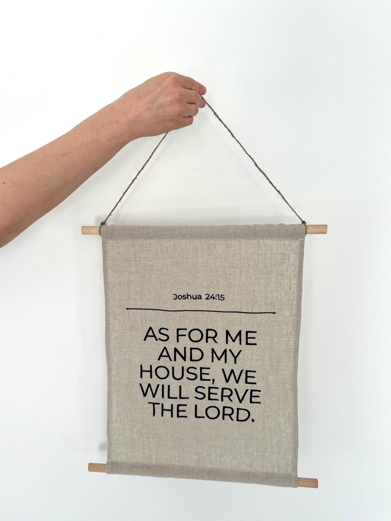 hanging linen wall art decor