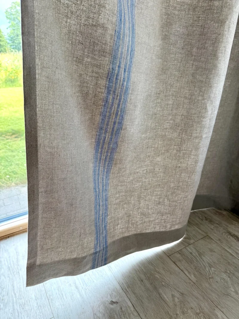 striped linen curtains