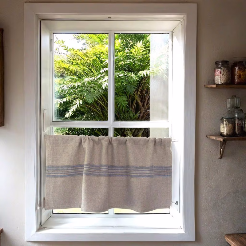 linen cafe curtains
