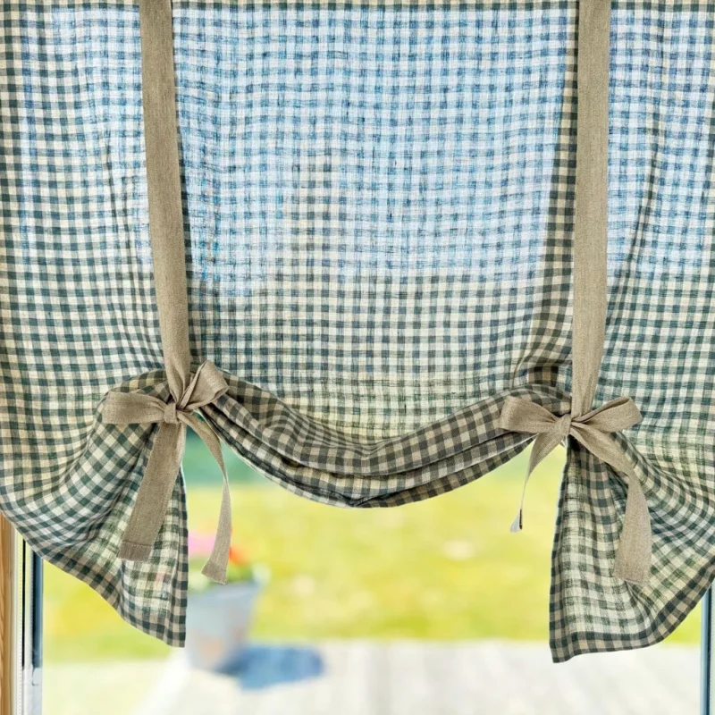 checkered_linen_curtain