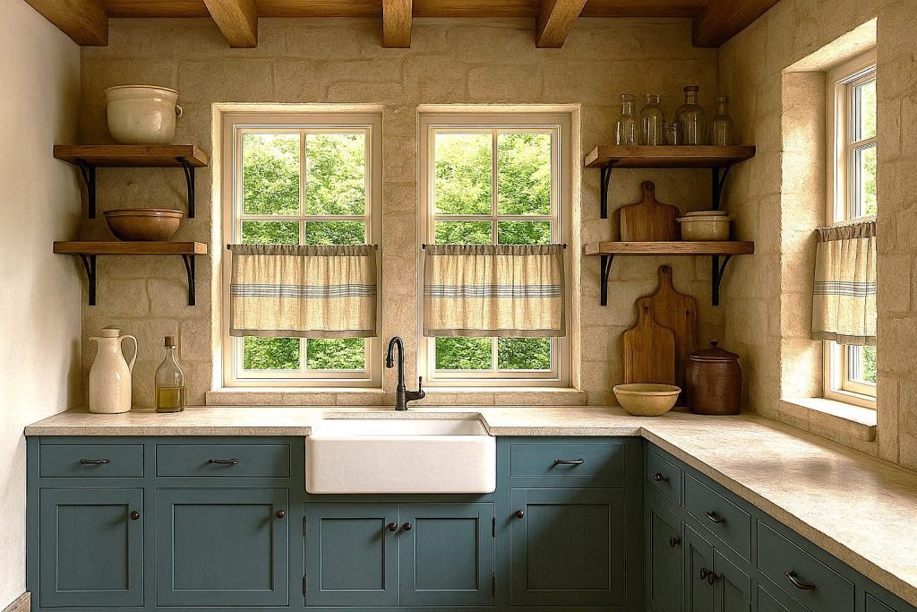 rustic linen curtains