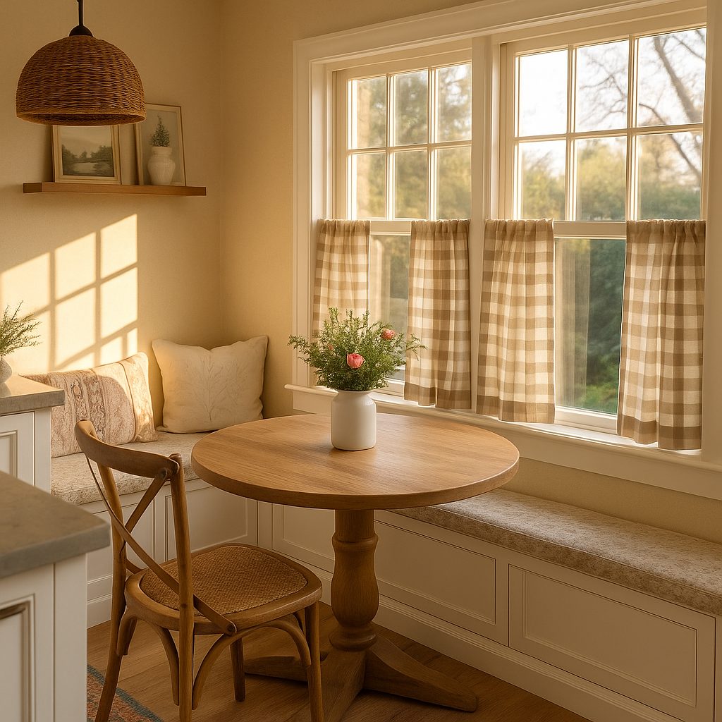 checkered cafe curtains