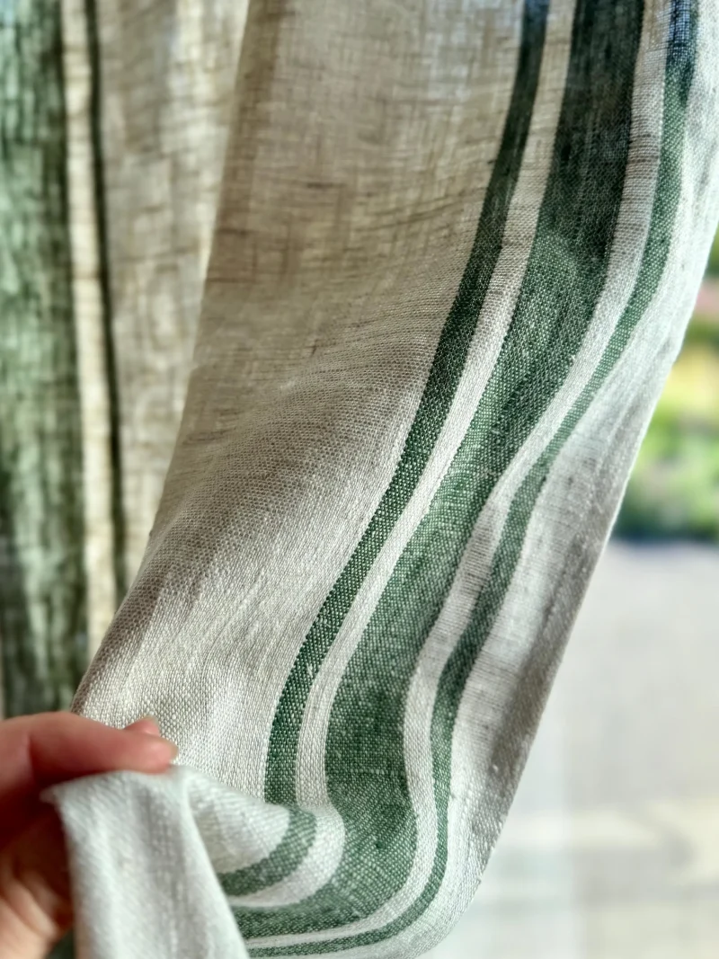 Rustic linen curtains