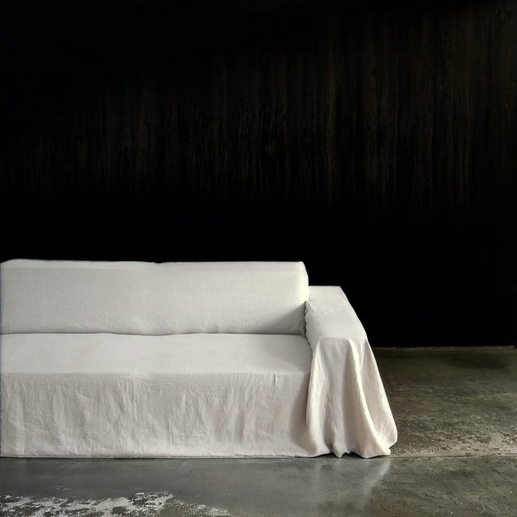 natural linen sofa cover