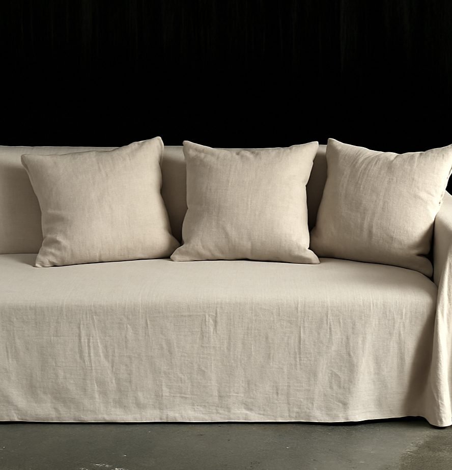 undyed linen couch cover undyed linen couch cover