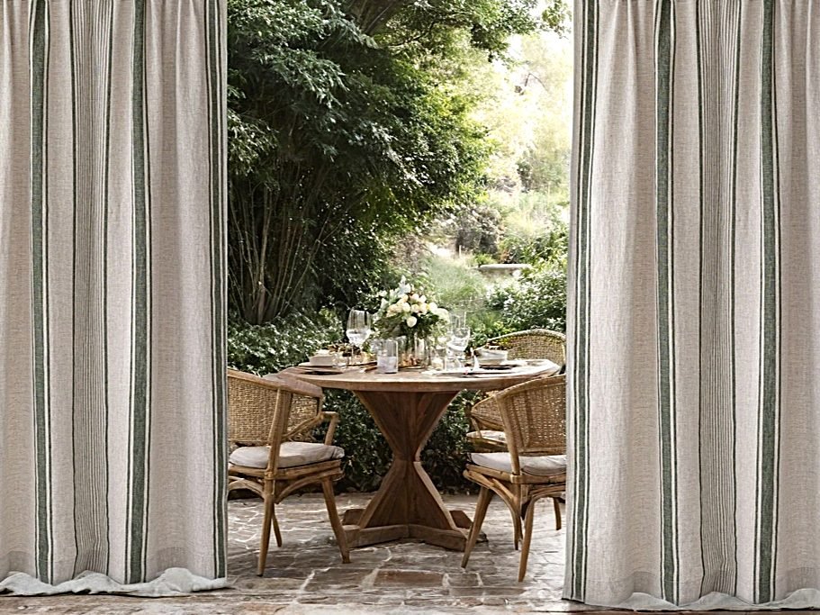 striped linen curtains striped linen curtains