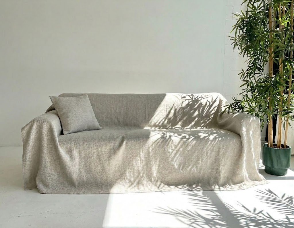 Linen couch cover